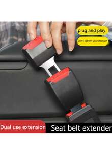 2pcs Car Seat Belt Clip Buckle, Universal Belt Extender Clip Cover, Thick Shoulder Protection Extender