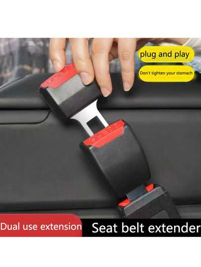 1/2 piezas Extensor de cinturón de para automóvil, Clip de extensión universal del cinturón de del vehículo, Protector de hombro grueso