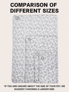 Pet Blanket, Dog Paw Print, Suitable For All Seasons. Soft And Warm Pet Blanket For Small, Medium, And Large Dogs. Pet Accessories For Dogs, Cats, And Pets