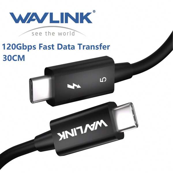 Thunderbolt 5 Kabel, 120Gbps schneller Datentransfer und 240W Stromversorgung USB-C Kabel, 8K/16K Bildschirmunterstützung, rückwärtskompatibel mit TB4/3/USB4/3, ideal für Gaming, Laptops, Monitore und Docks