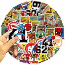 Marvel 50PCS Marvel Avengers Officially Licensed Vinyl Stickers Q-Version Heros Tony Stark Holk Captain America Waterproof Cartoon Gifts For Water Bottles Laptop Bumper Water Bottles Computer Phone Hard Hat Car And Decals Spider Man Hulk Iron Man