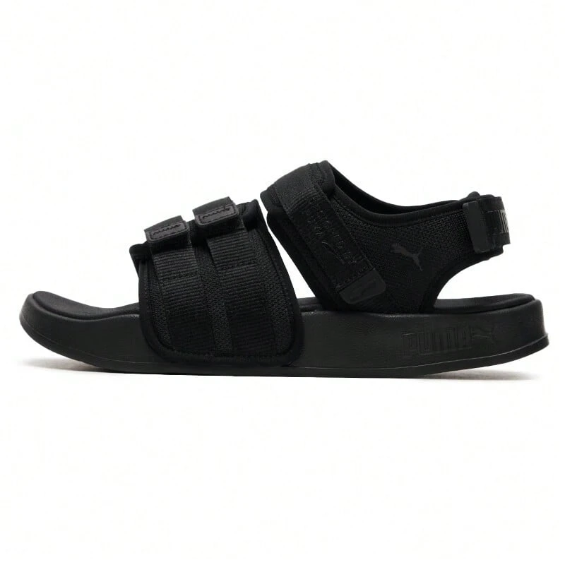 Puma 2026夏季新款男女通用凉鞋 LEADCAT 运动休闲复古钩环露趾凉鞋 389079-09 - 黑色 - 查看 1