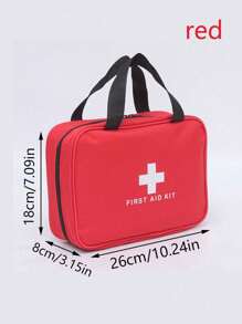 1 pièce Trousse de premiers soins rouge, sac médical, sac de rangement extérieur, pochette médicale imperméable, sac d'urgence épidémique, étui portable à main, sac de premiers soins portable, boîte à médicaments, pour la maison, la voiture, le secours extérieur