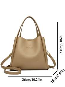 Bolsos de mano suave y alta calidad para mujer, bolso de hombro casual, bolso de diseñador de lujo con gran capacidad para damas