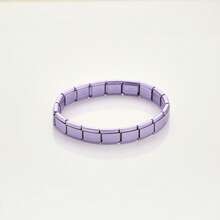 1PC Solid Color Stainless Steel Elastic Bracelet, Can Be Freely Matched And Spliced, Can Be Used As A Bracelet Or Foot Ring Etc