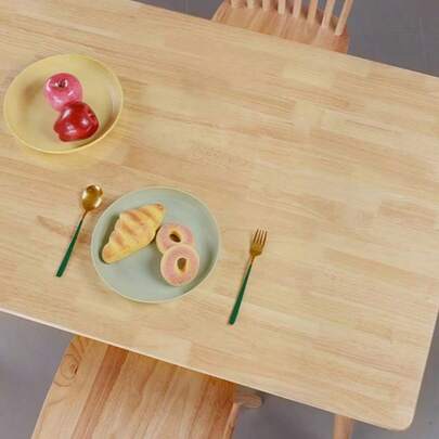 1 件乙烯基桌垫保护垫，1.5 毫米厚，半透明，防污，防水，纯色，非纺织，适用于餐厅、咖啡桌、书桌 - 感恩节装饰