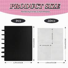 K-Pop Photo Card Binder, Holds 3-Inch (Approx. 7.6cm) Photo Cards, A5 Size Idol Card Sleeve For DIY Collecting, Anime, Manga, Instant Camera Photobook Albums