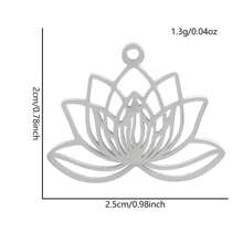 2pcs Fashionable 304 Stainless Steel Gold/Silver Plant & Flower Pattern Pendant, Vacuum Electroplated Durable Craft, Suitable For Necklace, Earrings, DIY Jewelry Making