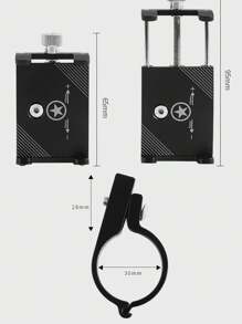 1 Suporte de Telefone para Bicicleta - Universal Rotativo 360° e Ajustável, Suporte para Smartphone, Acessório Essencial para Ciclismo, Aperto Seguro, Preto - Prata - Vermelho
