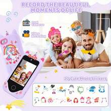 Kids Smart Phone Toy, With 64GB Memory Card And Card Reader 48 Megapixel 1080P Jigsaw Puzzle Game Camera Video Flashlight Multifunctional Kids Cell Phone For Boys And Girls Kids Christmas Birthday Gift - 彩色 - 查看 7