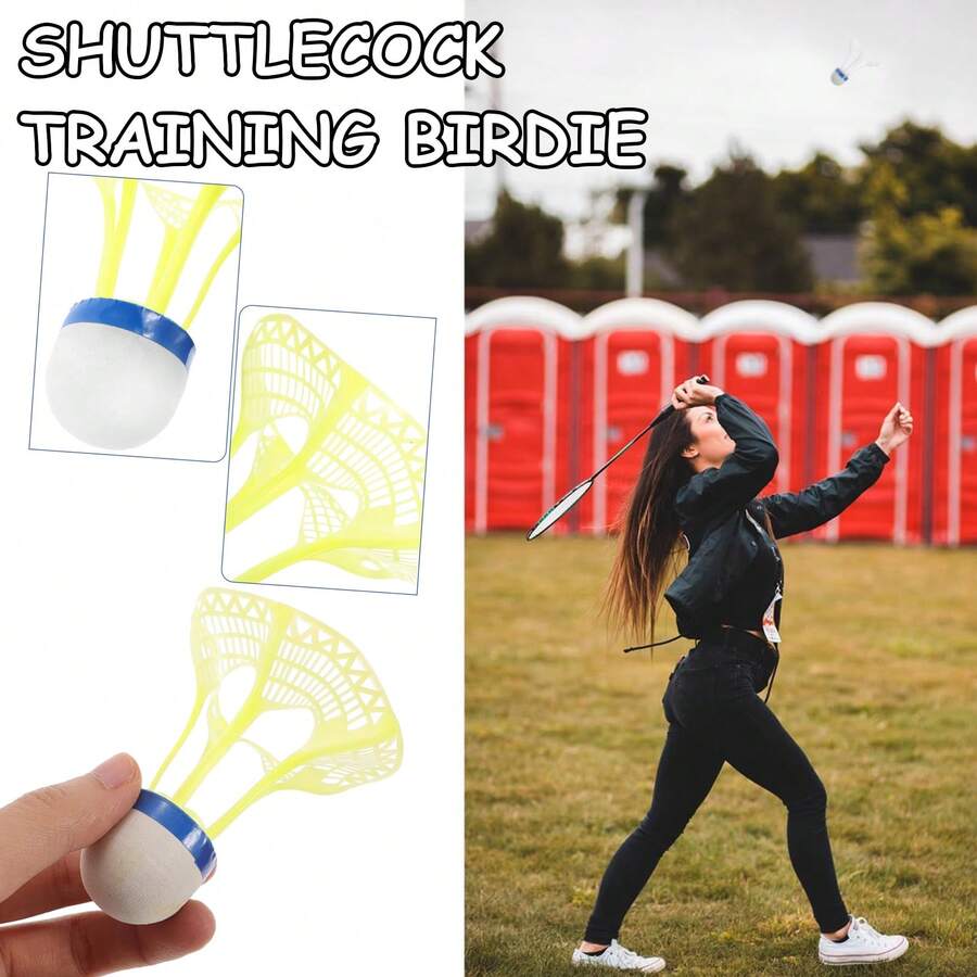 1/3/5/12PCS,Windproof Badminton Shuttles, Plastic Badminton Shuttles, Wear-Resistant Badminton Shuttles, Wear-Resistant And Shock-Absorbing Badminton Shuttles, Summer Sports, Women's Sports, Parties, Camping, Back-To-School Season Gifts, The Best Birthday Gifts - Multicolor - View 1