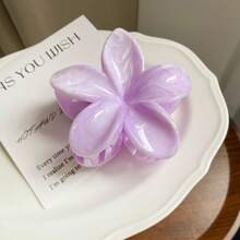 3pcs/5pcs Solid Color Marble Texture Flower Hair Clips, Suitable For Holiday, Party, And Everyday Wear, For Those With Thin Hair Hair Claws Claw Clips Hair Jaw Clip Hair Clamps Hair Clutch Hair Catcher Clip Hair Accessories