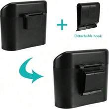 Auto-Abfalleimer mit Deckel - Universeller Mini-Mülleimer für Fahrzeuge, auslaufsicher, mit 30 Müllbeuteln, Organizer und Stauraum für Vorder- und Rücksitz, Zubehör für Auto, Büro, Schlafzimmer, Zuhause (Schwarz) - Schwarz - Übersicht 7