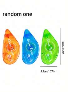 1pc/4pcs Mini Dot Glue Tape (6M Length With Refill), Random Color