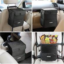 Car Trash Can With Lid - Leakproof Garbage Bin Car Organizer Bag,  Foldable Vehicle Trash Bin With Structure Support,  Automotive Truck Accessories For Women & Men (2 Gallon/7. 5L)