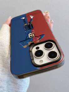 Soccer New Shiny Dark Player With Laser Gradient Lines & Sanrio Kitty Pattern Full Protective Phone Case Compatible With Iphone 13/XSmax/11/13Pro Max/12/12Pro/12 Pro Max/13/14 Pro/15 Pro Max/14/14 Pro/11 Pro Max/15/1 Pro/16 Pro Max XR, Galaxy Smartphones Waterproof Shockproof Anti-Fall Scratch Resistant - Black - View 4