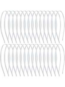 30/24/12 piezas de diademas de metal liso, marco de diadema DIY, diademas delgadas a granel para hombres y mujeres, accesorios para el cabello, diademas de color negro, plateado y dorado