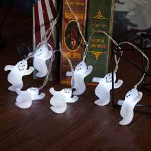 1 Peça Luzes de Corda LED de Fantasma Divertido, Luzes de Decoração de Atmosfera de Feriado Adequadas para Halloween, Natal, Casa Assombrada, Festas, Decoração de Casa de Feriado, Decoração de Halloween, Decoração de Casa, Decoração de Festa, Decoração de Halloween, Decoração de Quarto, Decoração de Jardim de Halloween para Presente Fada