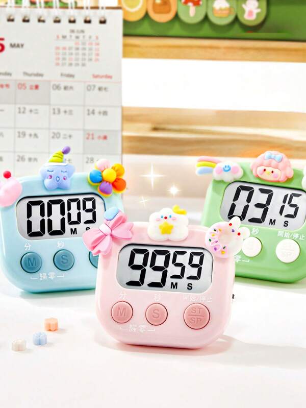 1 قطعة مؤقت إلكتروني متعدد الوظائف، مؤقت رقمي مغناطيسي، شاشة LCD كبيرة مع خاصية التبديل بين الصوت والصمت، مؤقت عد تنازلي، استخدام واسع في وقت الراحة والطهي والنادي الرياضي والاجتماعات والفصول الدراسية، هدية مؤقت، ضروريات الشقة والسكن الجامعي، (توصيل عشوائي للطرازات الجديدة والقديمة)