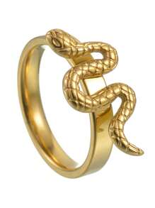 1 Pc Stainless Steel Snake Retangle Rings For Men Women Minimalist 5MM Wide Finger Rings Wedding Couple Jewelry Gift Hot