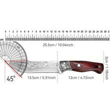 1 pezzo Coltello settore macelleria in acciaio inossidabile, coltello per rifilare le ossa per tagliare maiale, manzo e agnello, affilato, con manico in legno portatile, coltello da cucina multifunzione, accessori da cucina, adatto per cucina, picnic all'aperto, barbecue e altri scenari