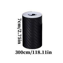 3D纳米碳纤维汽车车门边缘保护胶带，防水装饰粘性保护膜胶带 - 黑色 - 查看 11