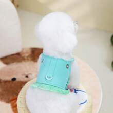 Source Factory Pet Dog Chest And Back, Spring And Summer Candy Color, Can Be Pulled, Pet Vest, Teddy Bear, Pet Supplies