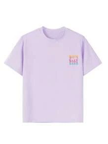 Camiseta informal de manga corta con cuello redondo y estampado gráfico divertido para niñas preadolescentes, para verano