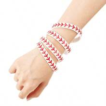 12/24pcs Baseball Silicone Wristbands, Wireless Sports Bracelet, Rubber Wristband Waterproof & Elastic, Suitable For Players, Sports Gifts, Great Gift For Baseball Team