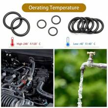 1200 Stücke O-Ring Sortimentskasten mit 24 Größen, Gummi-O-Ringe, Dichtungsscheiben, Dichtungsset für Sanitär, Gas, Automobil und Armaturenreparaturen