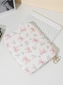 1 件少女粉色蝴蝶结图案平板电脑包，HyunA 风格粉色小花平板电脑包，11/13/15 英寸电脑包 Ipad 包笔记本电脑包，11、13、15 英寸便携式台式机保护包适用于 Mac Book Asus 平板电脑手提包保护套，教室笔记本电脑包教室包教师收纳包教室收纳包返校用品学校用品平板电脑用品返校用品笔记本电脑包和保护套学校必需品 - 彩色 - 查看 10