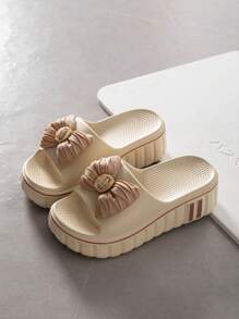 Chinelos de Solado Grosso, Design Minimalista Estilo Coreano, Novas Sandálias de Praia Casuais de Moda Verão para Mulheres com Salto Alto, Anti-Derrapante e Resistente a Odores