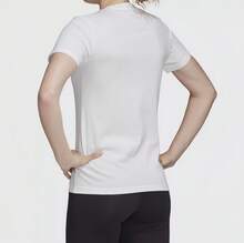 Adidas 女子夏季新款運動休閒體卹透氣寬鬆T卹 - 白色 - 查看 3