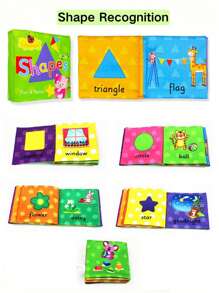 0-3 Years Old Baby Three-Dimensional Cloth Book With Bright Colors, English Letters, Numbers, Colors And Graphics, Cognitive Enlightenment Educational Toys, Baby Early Education Toys, Tear-Resistant Paper With Sound