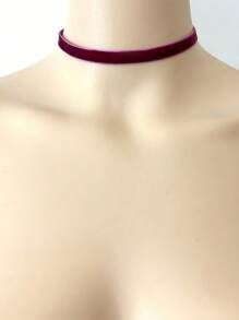 1 pieza Collar gargantilla de terciopelo morado de moda