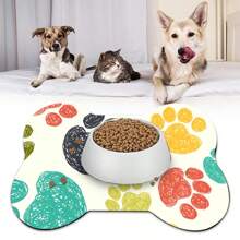 1 pezzo Tappetino per l'alimentazione degli animali domestici, tappetino assorbente per cibo di cani e gatti, tappetino impermeabile e a prova di perdite per animali domestici, senza macchie e facile da pulire, accessori per animali domestici, tappetino per pasti per animali adatto per bevitori sporchi e maleducati