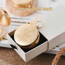 Custom Glow In The Dark Compass, Directional Guide Personalized Gift, Vintage Brass Compass Engraved, For Boyfriend Anniversary, Long Distance Gift, Valentine's Day Gift, Personalized Engraved Brass Compass | Custom Work Compass Gift, For Friend Or Them | Anniversary Birthday Wedding Gift