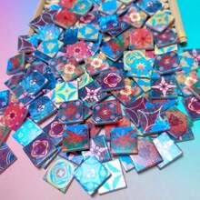 1 Pack 150g Fusible Glass Mosaic Pieces, 3D Beautiful Mosaic Tiles In Various Colors And Patterns, Home Decor, DIY Crafts, Floral Art Pattern, Creative Art Projects DIY Mosaic Craft Supplies - Multicolor - View 7
