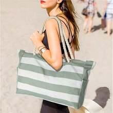 Borsa da spiaggia impermeabile di grandi dimensioni da donna, con chiusura a cerniera, a prova di sabbia e impermeabile, adatta per costumi da bagno e piscine, con motivo casuale