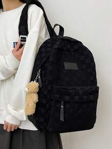 Women's Backpack With Large Capacity And Multiple Pockets, Lightweight And Fashionable, Essential School Backpack For Students, Computer Backpack, Large Functional Laptop Backpack - Black - View 4