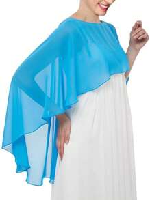 Women Ladies Soft Wedding Capes Wedding Jacket Wraps Chiffon Shrug Bridal Bolero Long Shawl And Wraps Evening Wedding Cover Up