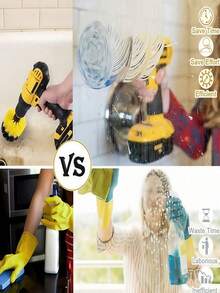 3 件套钻刷附件套装 - 电动洗涤器刷清洁套件 - 适用于浴室表面、灌浆、地板、浴缸、淋浴、瓷砖、厨房和汽车的多功能钻刷