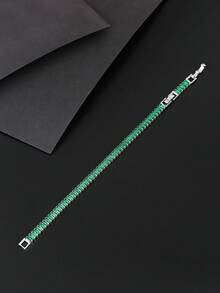 1 pieza Brazalete elegante y brillante de moda, unisex, joyería elegante para bodas, fiestas, regalo exquisito - Multicolor - Ver 2