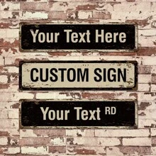 1pc Customized Street Sign Metal Arrow Direction Plaque, Outdoor Name Plate Custom Gift
