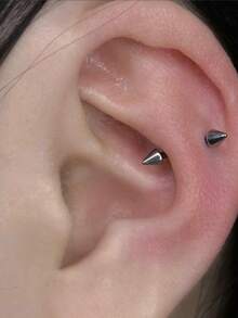 CIZME 3 件 16G 弧形杠铃眉环不锈钢耳钉 16G 眉环套装银链吊坠耳钉 CZ 月亮耳环耳钉耳钉耳钉耳钉饰品男女耳钉耳钉耳钉耳钉耳钉耳钉身体穿孔弧形杠铃