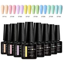 MEET ACROSS 8PCS/Set Gel Nail Polish Set Summer Nail Supplies Nude Pink Blue Red Blue Gel Polish Set Semi Permanent Nail Polish Nail Glue Soak Off UV LED Nail Art Gel Varnish Most Polular Colors Gel Nail Kit Manicure Kit Nail Art DIY Home Salon Gift For Women - Multicolor - View 13
