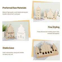 1 pièce Ornement décoratif en bois de style minimaliste du Moyen-Orient, décoration d'intérieur chaleureuse - étagère, vitrine, décoration pour maison d'hôtes/hôtel - Multicolore - Voir 8