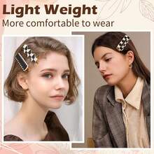 Gingbiss 18 Pcs Hair Clips For Women Girls, Black White Checker Cute Hair Barrettes With Storage Box, No Bend Korean Styling Minimalist Hair Accessories, Gift For Women Girls - 1 - 查看 4