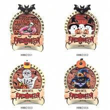 1 Stück 2025 Beliebter Halloween Countdown Kalender Party Holz Dekoration Ornament. Weiß Geist, Kürbis, Mumie, Schwarze Fledermaus Spinne Drei-dimensionale Tisch Dekoration Ornamente, Themenparty Mehrebigen Tablett Dekoration. Feiertagsschrecken Atmosphäre Dekorationsartikel, Feiertags Countdown Kalender Ornamente