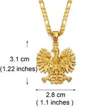 1件波兰国徽鹰吊坠项链，男女通用，波兰珠宝 - 彩色 - 查看 12